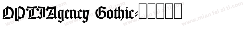 OPTIAgency Gothic字体转换